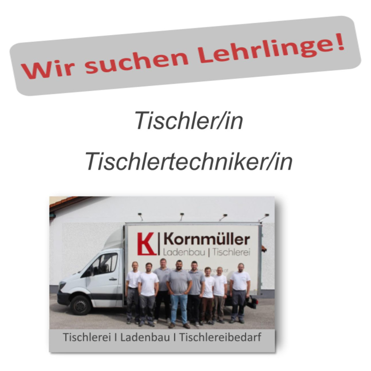 Lehrling gesucht | Tischler