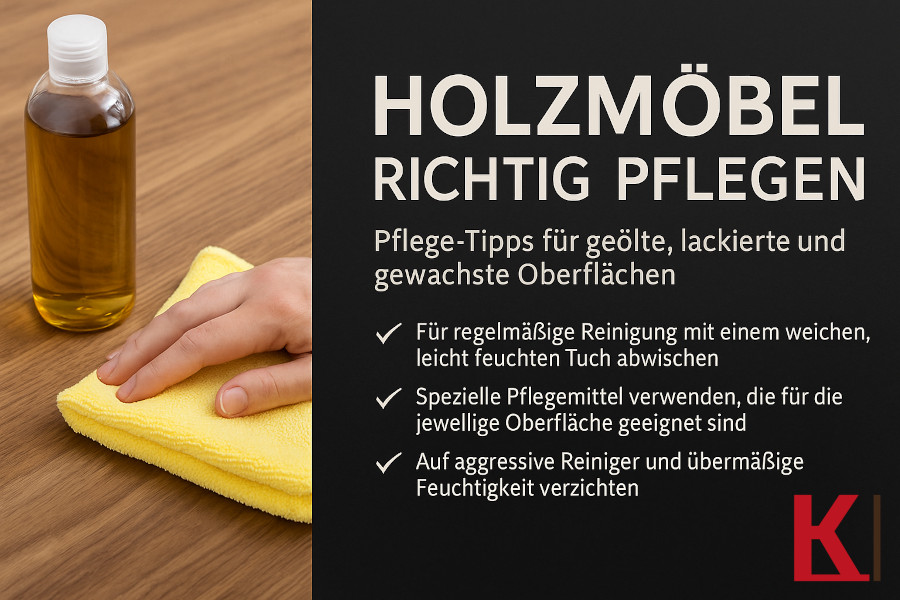 Holzmöbel richtig pflegen - Ein Informationsblatt der Tischlerei Kornmueller-Konzept