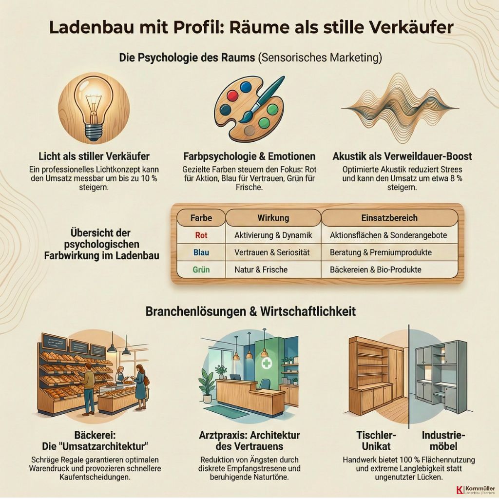 Ladenbau mit Profil 4 Ladenbau mit Profil - Infografik von der Tischlerei Kornmüller-Konzept