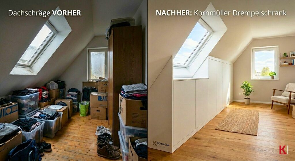 Stauraum in der Dachschräge - Drempelschrank von Kornmueller-Konzept
