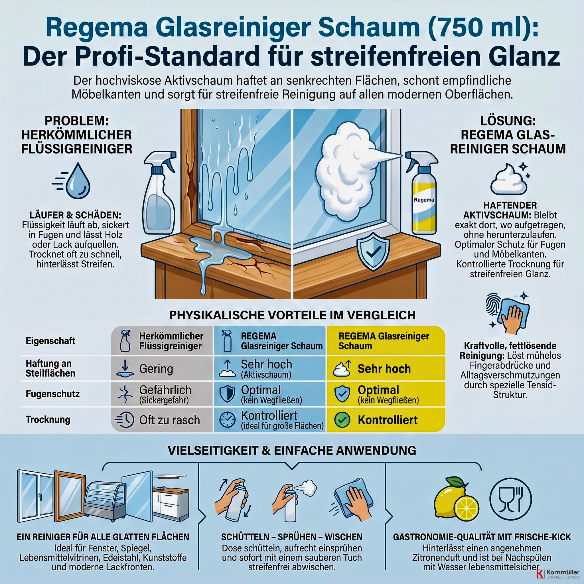 Regema Glasreiniger 2 Regema Glasreiniger Infografik